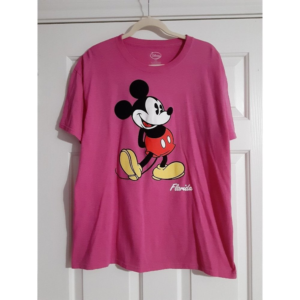 Disney Mickey Mouse Florida T-Shirt Size Large Pink